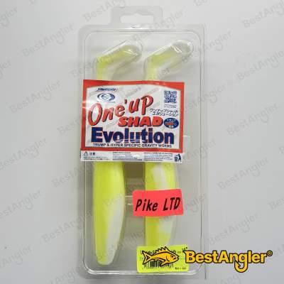 Sawamura One Up Shad 10" PIKE LTD #147 White Chart