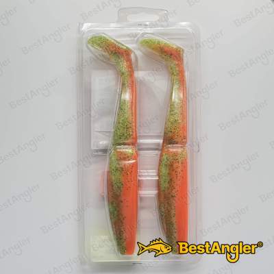 Sawamura One Up Shad 10" PIKE LTD #076 Orange Green