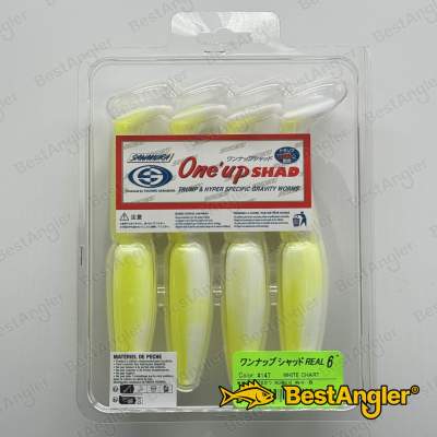 Sawamura One Up Shad 6" #147 White Chart