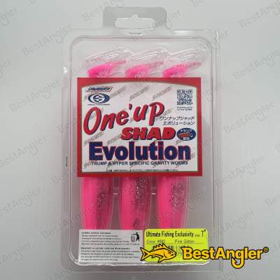 Sawamura One Up Shad 7" #083 Pink Back Glitter Belly