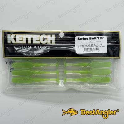 Keitech Swing Bait 2.8" Clear Chartreuse Glow - #026