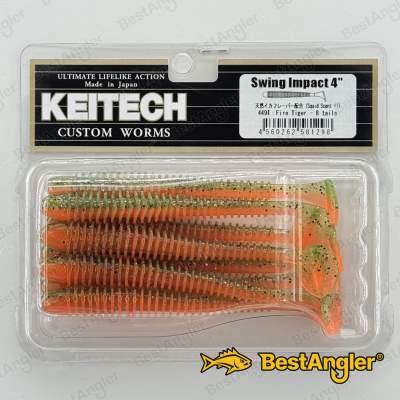 Keitech Swing Impact 4" Fire Tiger - #449