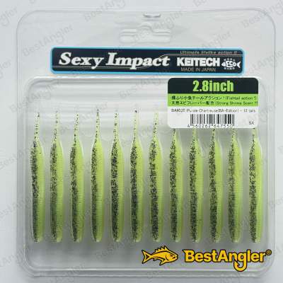 Keitech Sexy Impact 2.8" Purple Chartreuse - BA#03