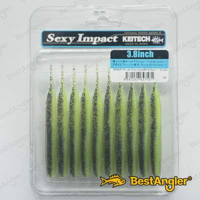 Keitech Sexy Impact 3.8" Purple Chartreuse - BA#03