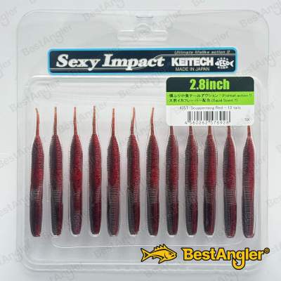 Keitech Sexy Impact 2.8" Scuppernong / Red - #435