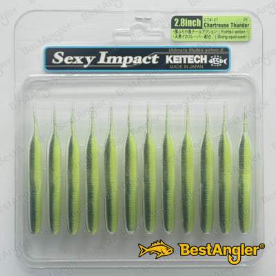 Keitech Sexy Impact 2.8" Chartreuse Thunder - CT#12