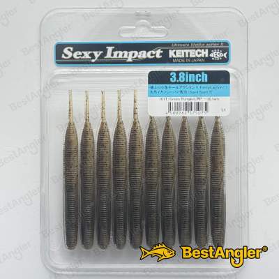 Keitech Sexy Impact 3.8" Green Pumpkin PP. - #101