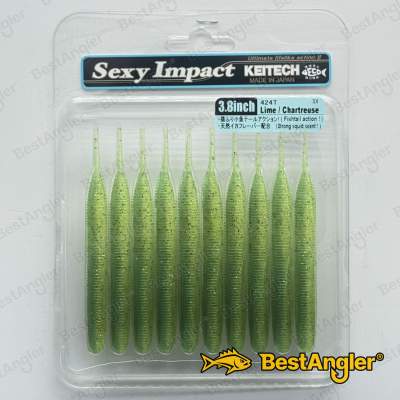 Keitech Sexy Impact 3.8" Lime / Chartreuse - #424