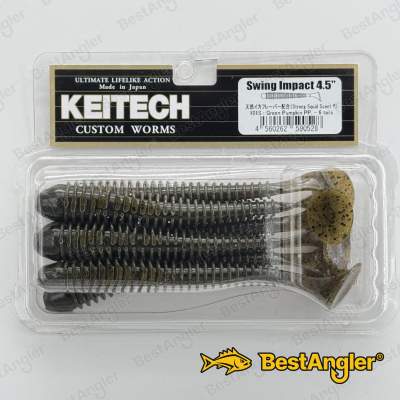 Keitech Swing Impact 4.5" Green Pumpkin PP. - #101