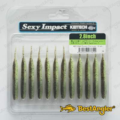 Keitech Sexy Impact 2.8" Green Pumpkin Chartreuse - #401