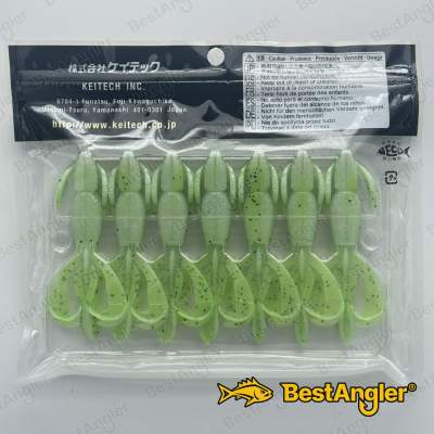Keitech Crazy Flapper 3.6" Chartreuse Pepper Shad - CT#30