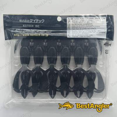 Keitech Crazy Flapper 4.4" Noir - #001