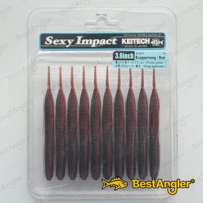 Keitech Sexy Impact 3.8" Scuppernong / Red - #435