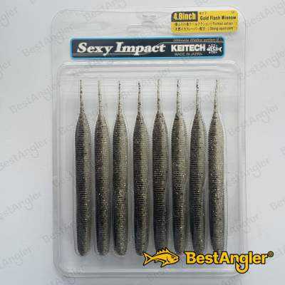 Keitech Sexy Impact 4.8" Gold Flash Minnow - #417