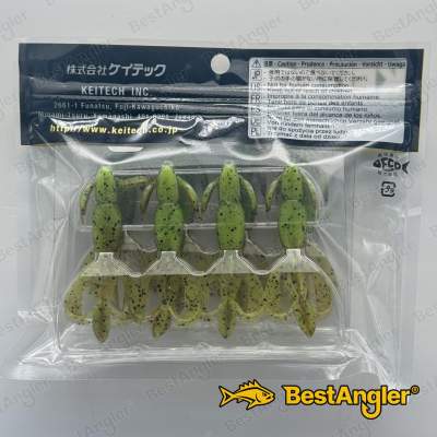 Keitech Crazy Flapper 2.8" Green Pumpkin Chartreuse - #401