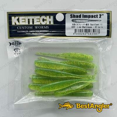 Keitech Shad Impact 2" Lime / Chartreuse - #424