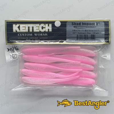 Keitech Shad Impact 3" Bubblegum Shad - #442
