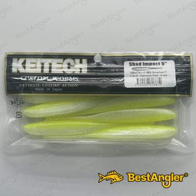 Keitech Shad Impact 5" Chartreuse Shad - CT#13