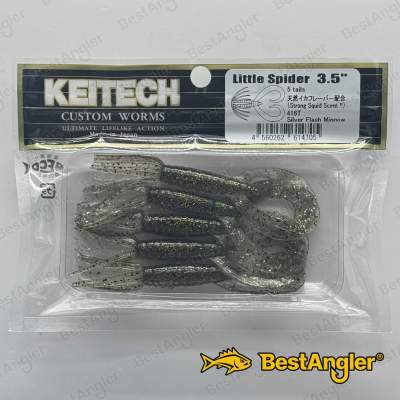 Keitech Little Spider 3.5" Silver Flash Minnow - #416