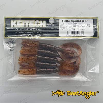 Keitech Little Spider 3.5" Motoroil PP. Red - CT#17