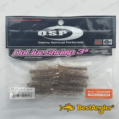 O.S.P DoLive Shrimp 3" Ghost Shrimp TW117