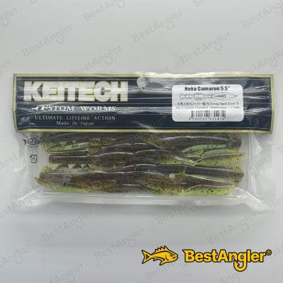 Keitech Neko Camaron 5.5" Green Pumpkin Chartreuse - #401