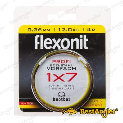 Bas de ligne en acier Flexonit 1x7 4 m