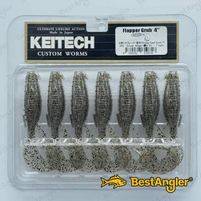 Keitech Flapper Grub 4" Silver Shad - #320