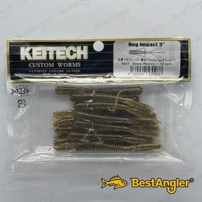 Keitech Hog Impact 3" Green Weenie - #403