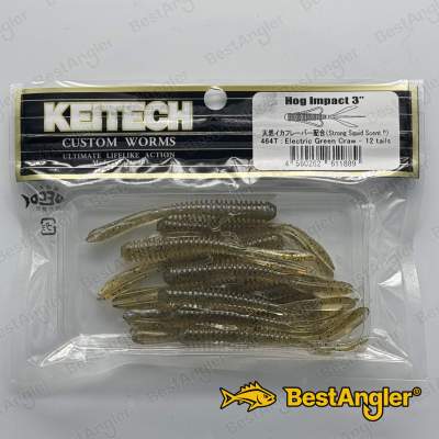 Keitech Hog Impact 3" Electric Green Craw - #464