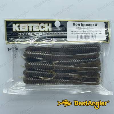 Keitech Hog Impact 4" Green Pumpkin PP. - #101