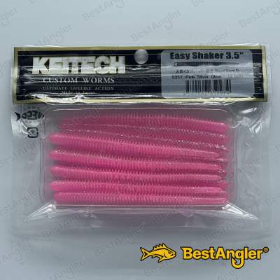 Keitech Easy Shaker 3.5" Pink Silver Glow - #535
