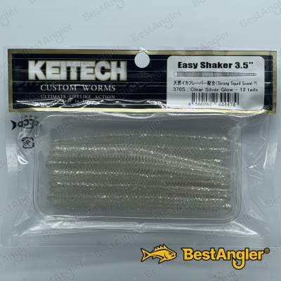 Keitech Easy Shaker 3.5" Clear Silver Glow - #370