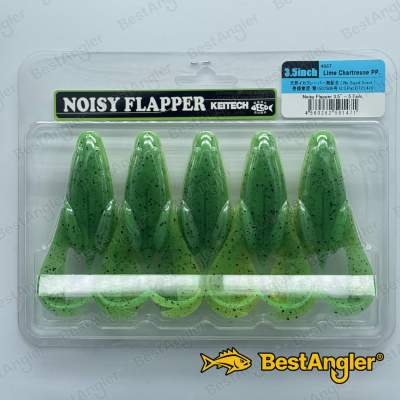Keitech Noisy Flapper 3.5" Lime Chartreuse PP. - #468