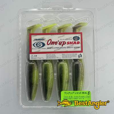 Sawamura One Up Shad 6" #136 Green Pumpkin Chart