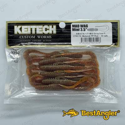 Keitech Mad Wag 3.5" Motoroil PP. Red - CT#17