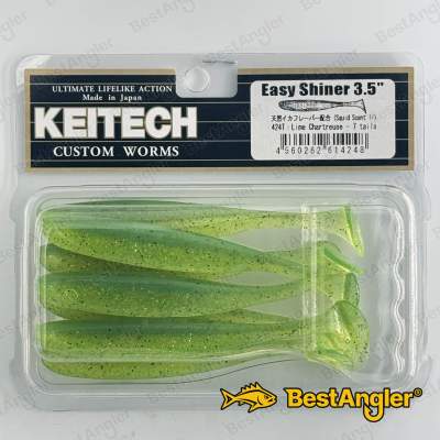 Keitech Easy Shiner 3.5" Lime / Chartreuse - #424