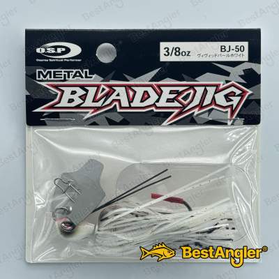 O.S.P Metal Blade Jig 3/8 oz 10 g Vivid Pearl White BJ50