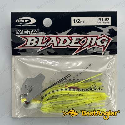 O.S.P Metal Blade Jig 1/2 oz 14 g White Chart BJ52