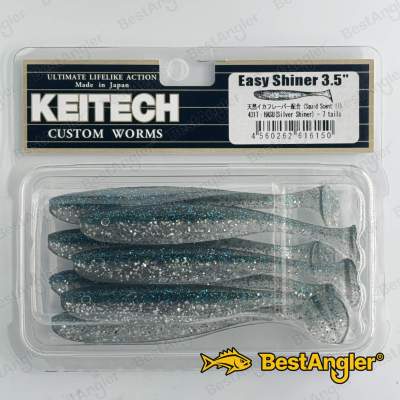 Keitech Easy Shiner 3.5" Hasu (Silver Shiner) - #431