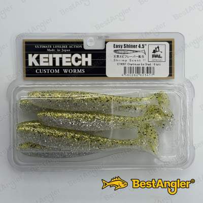 Keitech Easy Shiner 4.5" Chartreuse Ice Shad - CT#28