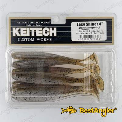 Keitech Easy Shiner 4" Green Pumpkin PP. Shad - #414