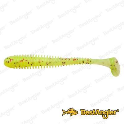 Keitech Swing Impact 4.5" Chartreuse Red Flake
