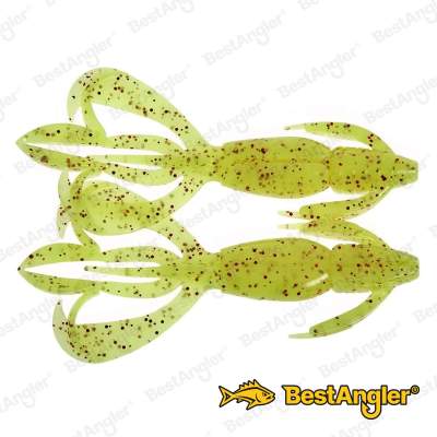 Keitech Crazy Flapper 3.6" Chartreuse Red Flake