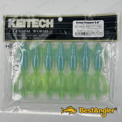 Keitech Crazy Flapper 3.6" Ice Chartreuse - PAL#03