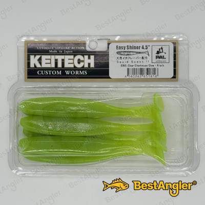 Keitech Easy Shiner 4.5" Clear Chartreuse Glow - #026