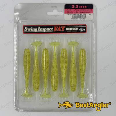 Keitech FAT Swing Impact 3.3" Chartreuse Red Flake - PAL#01