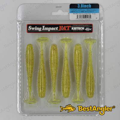 Keitech FAT Swing Impact 3.8" Chartreuse Red Flake - PAL#01