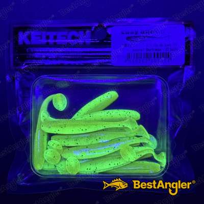 Keitech Easy Shiner 2" Motoroil / Chartreuse - CT#14 - UV
