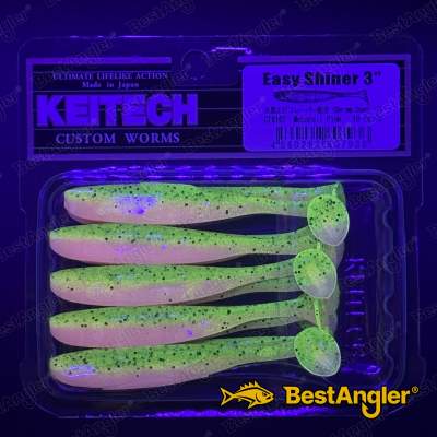 Keitech Easy Shiner 3" Motoroil / Pink - CT#16 - UV